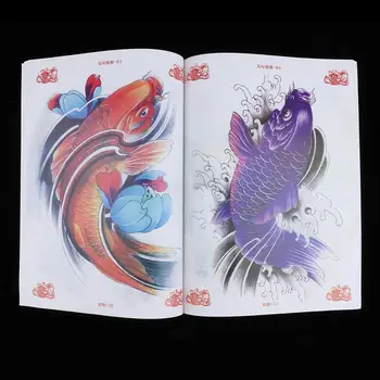 Оригинални различни видове татуировки Koi Книгата татуировки, за Оцветяване в стила на Боди арт