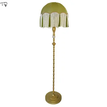 Френската Ретро Средновековна Атмосфера под лампа LED E27 Златен Блясък Луксозен Ъглов под лампа Хол Нощно Шкафче в Стаята на Момичето Диван