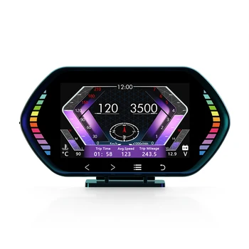 Цифров Инклинометр с осветени сензорни бутона Умен GPS за измерване на Скоростта, показване на време и седмици, Електронен GPS детектор на скоростта, резервни части за автомобили