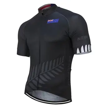 Нова зеландия лятна мъжки дрехи за колоездене, дрехи за автомобилния планински състезания топ с къс ръкав, Дишаща бързосъхнеща велосипедна облекло