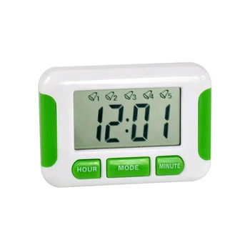 LCD цифров часовник с обратно броене 12/24 часа, Напомняне за хапчета, Многофункционална Кухня Памет, Хронометър, Електронен Таймер