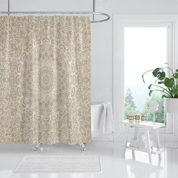 Водоустойчив плат завеси за душ Аксесоари за завеси в банята 180 x 200 Завеса за душ 240*248 в скандинавски стил бохо
