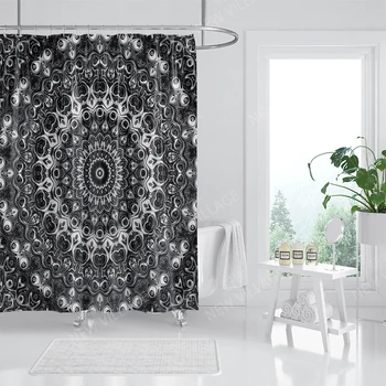 Водоустойчив плат завеси за душ Аксесоари за завеси в банята 180 x 200 Завеса за душ 240*248 в скандинавски стил бохо