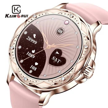 KAIMORUI Женски смарт часовници с Bluetooth-разговори, женски на сърдечната честота монитори, модерен Фитнес гривна, умни часовници за Android и iOS