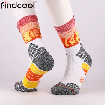 Findcool, 2 чифта мъжки спортни чорапи, меки спортни чорапи, 2 баскетболни чорапи, дебели улични чорапи
