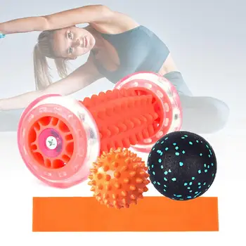 Валяк за йога с масажни точки, на топка за масаж, латексный колан, набор от упражнения за тялото