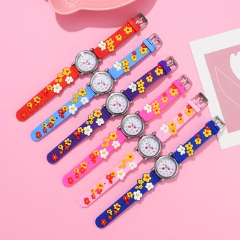 Нови детски часовници, Мультяшные часовници, Розов силикон, кварцов часовник, подарък за рожден ден за момичета, часовници за момичета Reloj