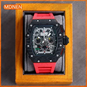 MDNEN Мъжки часовник 904l кварцов часовник от неръждаема стомана, 40 мм-RM