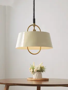 Бежовата лампа E27 в скандинавски класическия американски стил висящи осветителни тела за хол, трапезария, френската ретро спални, нощни висящи лампи