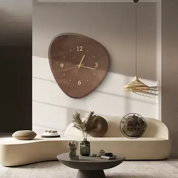 Часовници за всекидневна, ретро и модерни минималистичные тихи часове, творчески ресторант минималистичные стенни часовници без перфорация