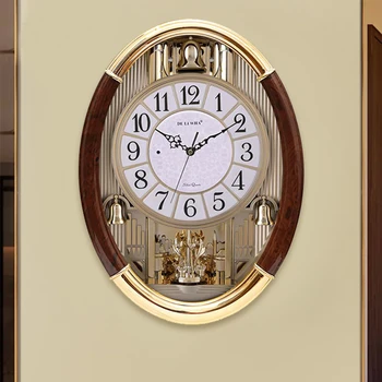 Стенен часовник в европейски стил за дневната, модерен минималистичен голям будилник, креативна тъпа личност, американски кварцов часовник