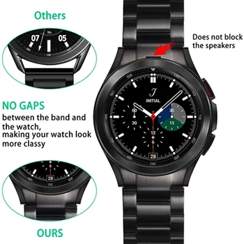 Метална каишка за Samsung Galaxy Watch 4/5/5 Pro 45 мм 44 мм 40 мм Непрекъсната връзка гривна каишка за 4 часа Classic 46/42 мм каишка