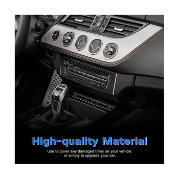 За BMW Z4 E89 2009-2016, Кола на централното управление от въглеродни влакна, рамка за компакт диск, панел, довършителни работи, Стикер, Аксесоари