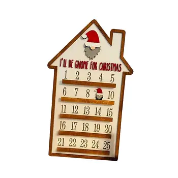 Коледни Адвент календари, обратно броене от 25 дни, Дървени занаяти, Празнична украса за офиса, дома за почивка, хол, подаръци за рожден Ден