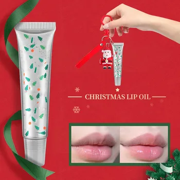 Коледен комплект за грижа за устните Един гланц за устни Една Коледна окачване Блясък за устни Усилвател за устни и грижа за устните За корейски гланц за устни-Дълъг
