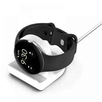 Силиконова поставка за зарядното устройство за часа на Google Pixel Watch 2022 Докинг станция за зареждане и Зарядно кабел Станция за зареждане на Тенис на притежателя Аксесоар