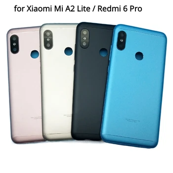 За Xiaomi Mi A2 Lite/Redmi 6 Pro Задната част на кутията на Батерията Заден корпус Метална врата на Притежателя на Тавата за картички Резервни части За ремонт на