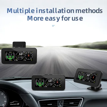 M60 GPS + БД Двухрежимный HUD измерване на Скоростта Интелигентна Инклинометр Измерител на наклона на оф Дисплей Ъгъл на Тангажа Наклон Компас За всички Автомобили