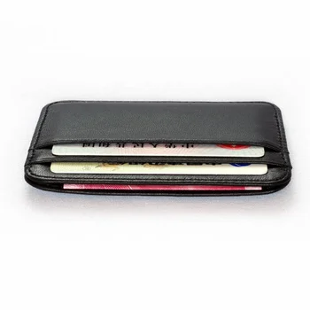Нов елегантен Мъжки портфейл от 100% агнешка кожа от естествена кожа, Мъжки Тънък мини държач за кредитни карти, Малко портфейла за карти, мъжки портфейл за карти