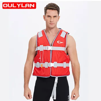 Регулируема жилетка за безопасност за плаващи Oulylan, лесен спасителна жилетка за водни спортове, безопасни колани с светоотражающей лента за гмуркане