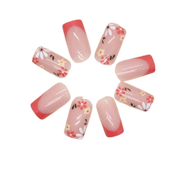 Гланц розови режийни ноктите с цветен принтом, трайни безопасен материал, водоустойчив режийни ноктите за декорация на нокти с моите ръце