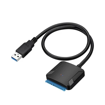 Кабелен адаптер SATA 3 до USB 3.0, 3,5 за твърд диск 2.5 за SSD, Подходящ за Windows 7/8/10/11, за Mac OS X, Кабелен адаптер за външен твърд диск