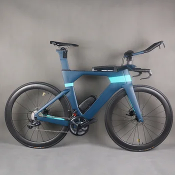 22-високоскоростен велосипед TT с дисков спирачка за триатлон, колела под наем FM TT912 с колесната двойка от въглеродни влакна, механичен набор от групи