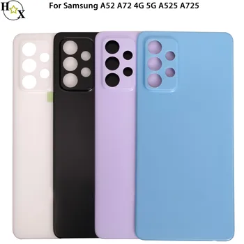 За Samsung Galaxy A52 A72 4G 5G делото, заден джоб за телефон, батерия, Пластмасова рамка, която да капак, Самозалепващи етикети, Подмяна на