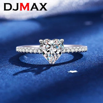 DJMAX Оригинални Дамски пръстени от Сребро 925 проба, 1 Карата, Редки Пръстени с Муассанитом За жените най-високо качество 2023