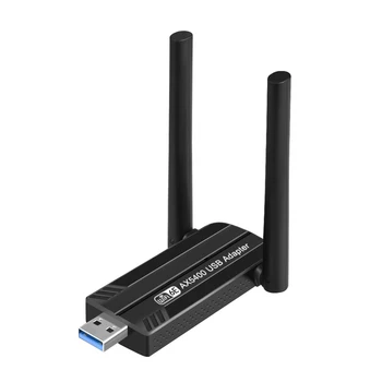AX3008 Безжична Мрежова карта Трехдиапазонная 2,4 G/5G/6GHz 5400 Mbps WiFi Dongle Водача Безплатно Plug и play Поддържа Windows 10/11