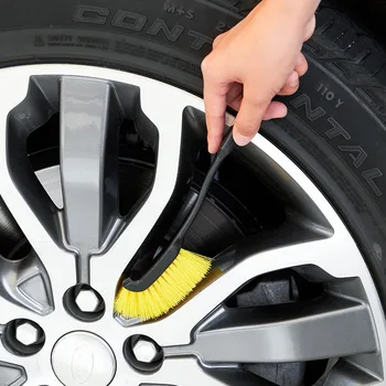Четка за почистване на автомобилни джанти гуми на джантите на Колелата на камион от suv, но с пластмасова дръжка Инструменти за автоматично измиване на Почистващи Четки за почистване на детайли