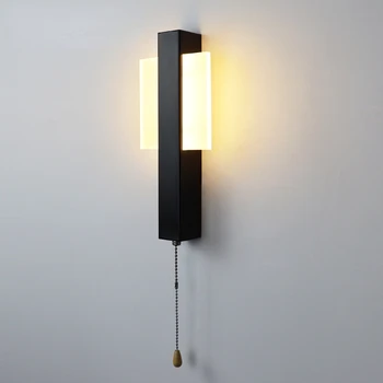 Скандинавски модерен минималистичен led монтиран на стената лампа с превръщането монтиране на светильником, нощна лампа за дневна, лампа за коридора и преминаването