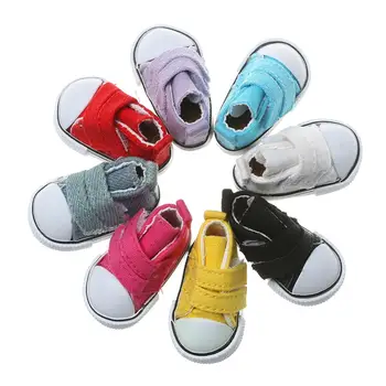 1 Чифт куклено обувки, модни дънкови парусиновая обувки, маратонки Gaobang ярки цветове, Ежедневни мини-обувки за кукольной дрехи 1/6 BJD, Аксесоари