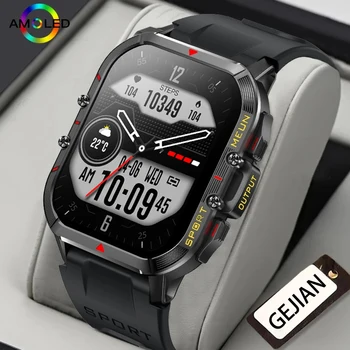 Трайни военни smart-часовници, Мъжки Монитор здраве, Гласово повикване AI Bluetooth, Фитнес, Водоустойчиви спортни Смарт часовници за IOS и Android 2023