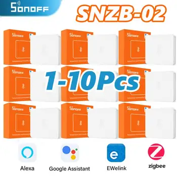 SONOFF SNZB-02 Датчик за температура на Zigbee 3.0 Работи с монитор ZigBee Bridge Smart Home Алекса Google Home eWeLink в реално време